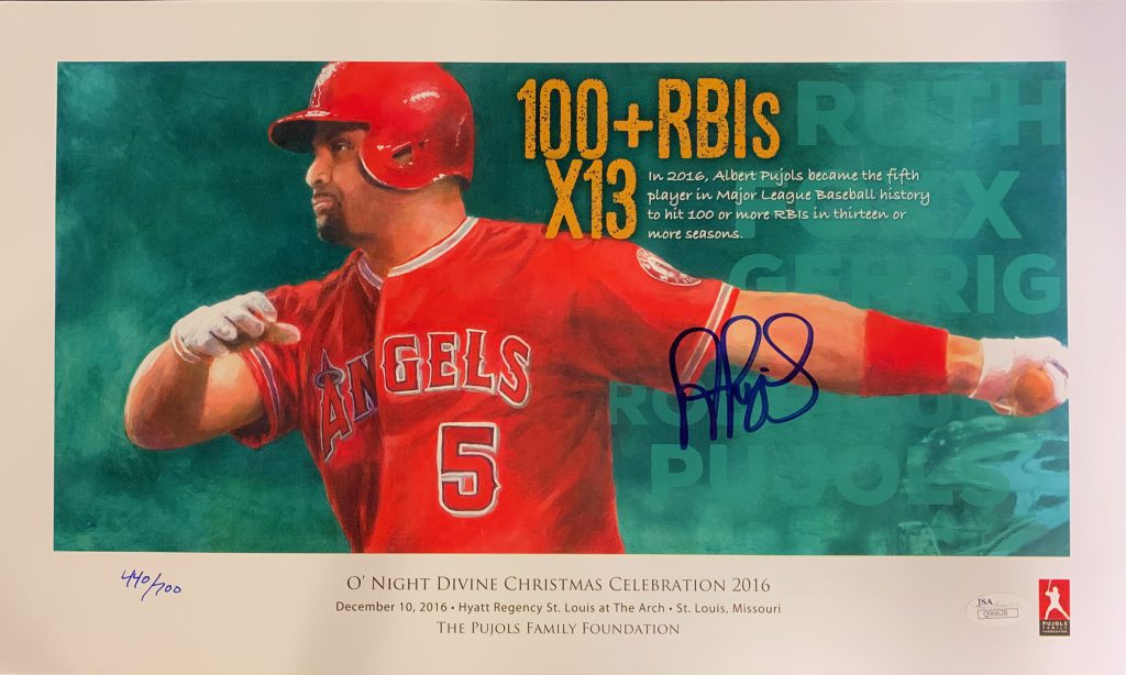 2021 – O' NIGHT DIVINE, LIMITED EDITION PRINT. SIGNED BY ALBERT PUJOLS