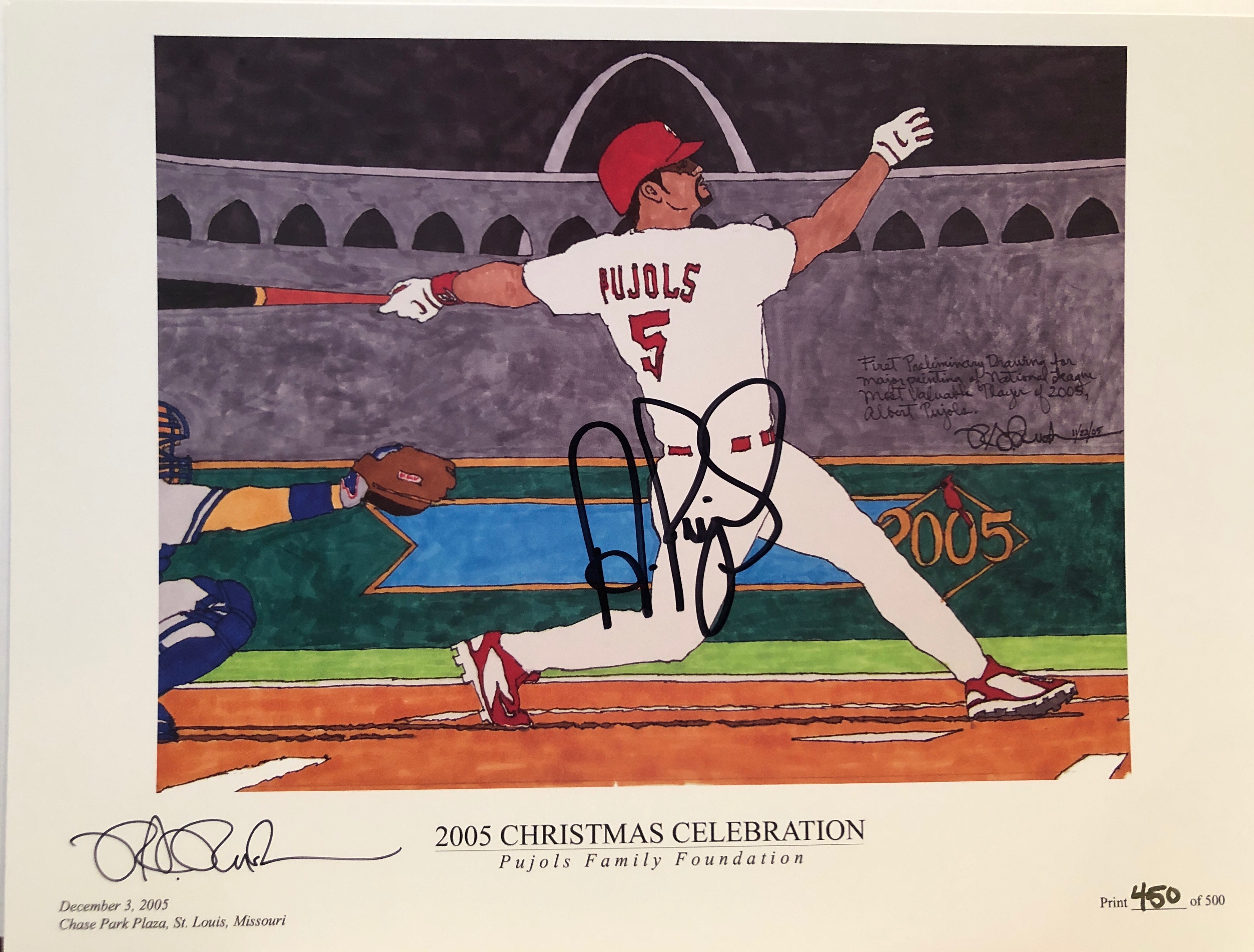2005 - O' Night Divine, Limited Edition Print. Signed by Albert Pujols