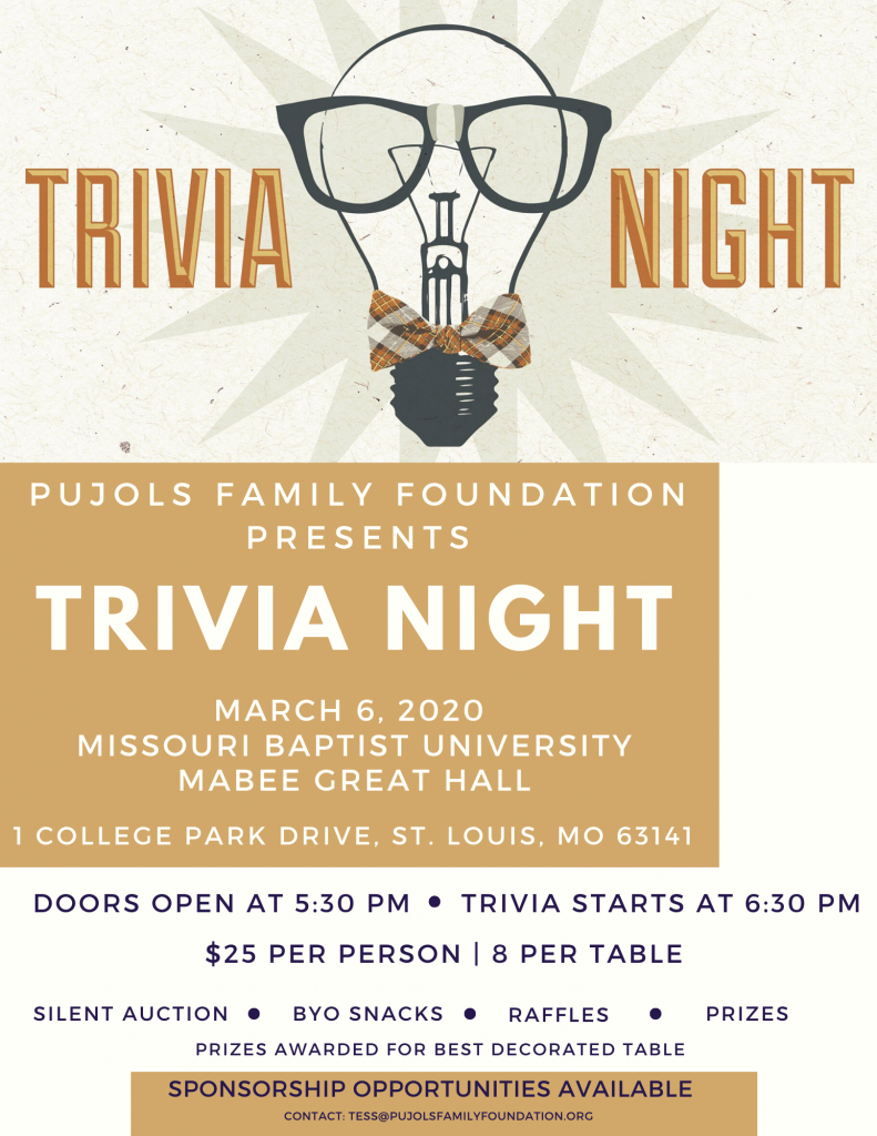 Trivia Night St Louis Pujols Family Foundation